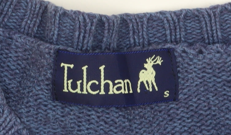 Tulchan Women's Blue Small Cardigan with Sheep Embroidery