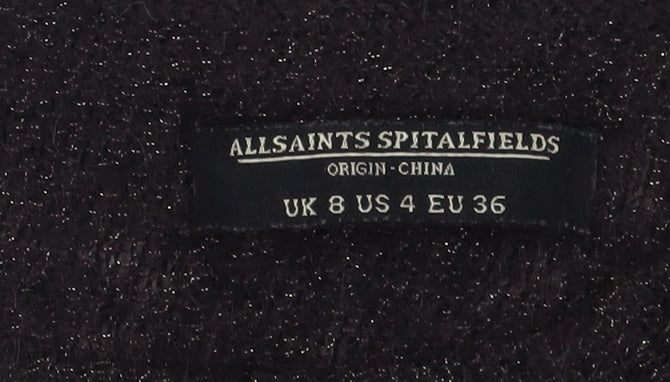 AllSaints Women's Black Pullover Jumper, Size 8
