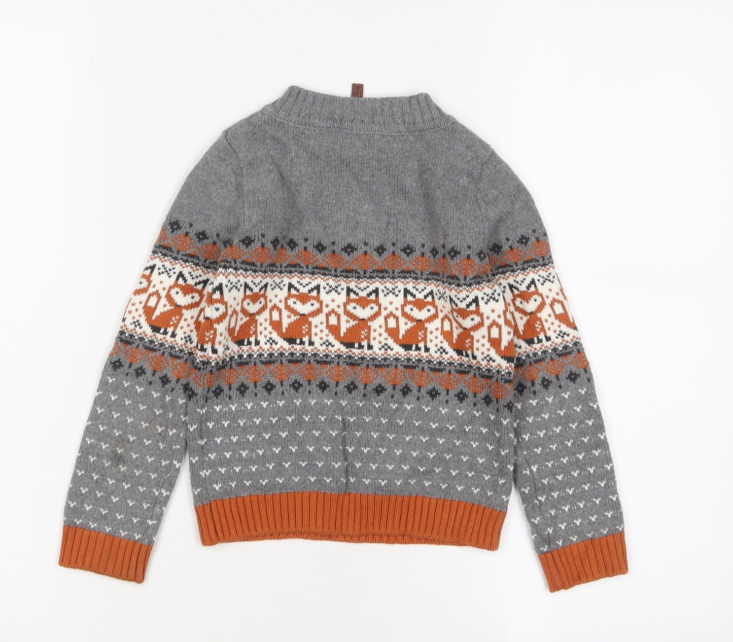 Jarvis Archer Boys Grey Animal Pullover Jumper, 3-4 Years