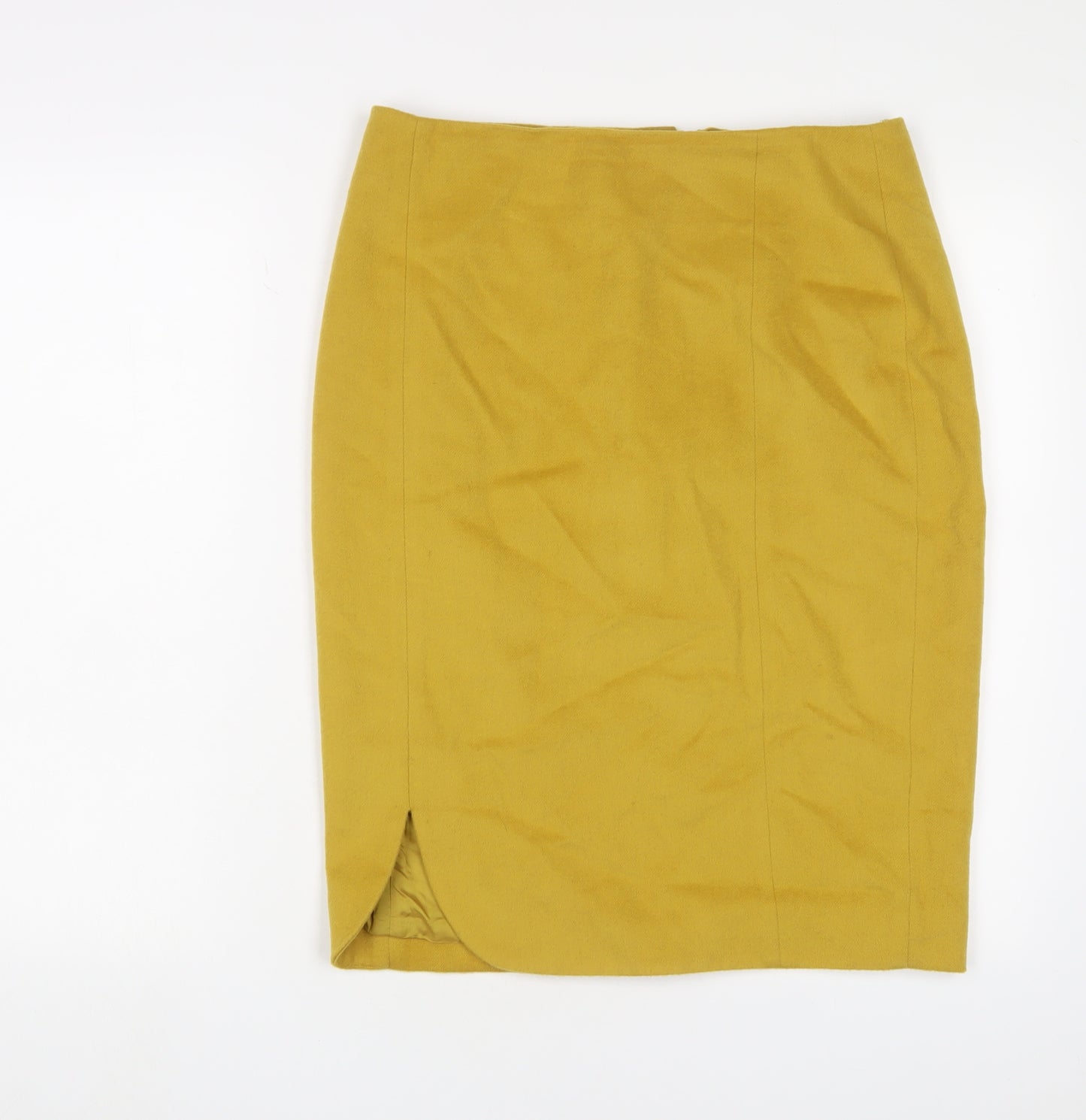 Hobbs Women's Yellow Pencil Skirt UK Size 12