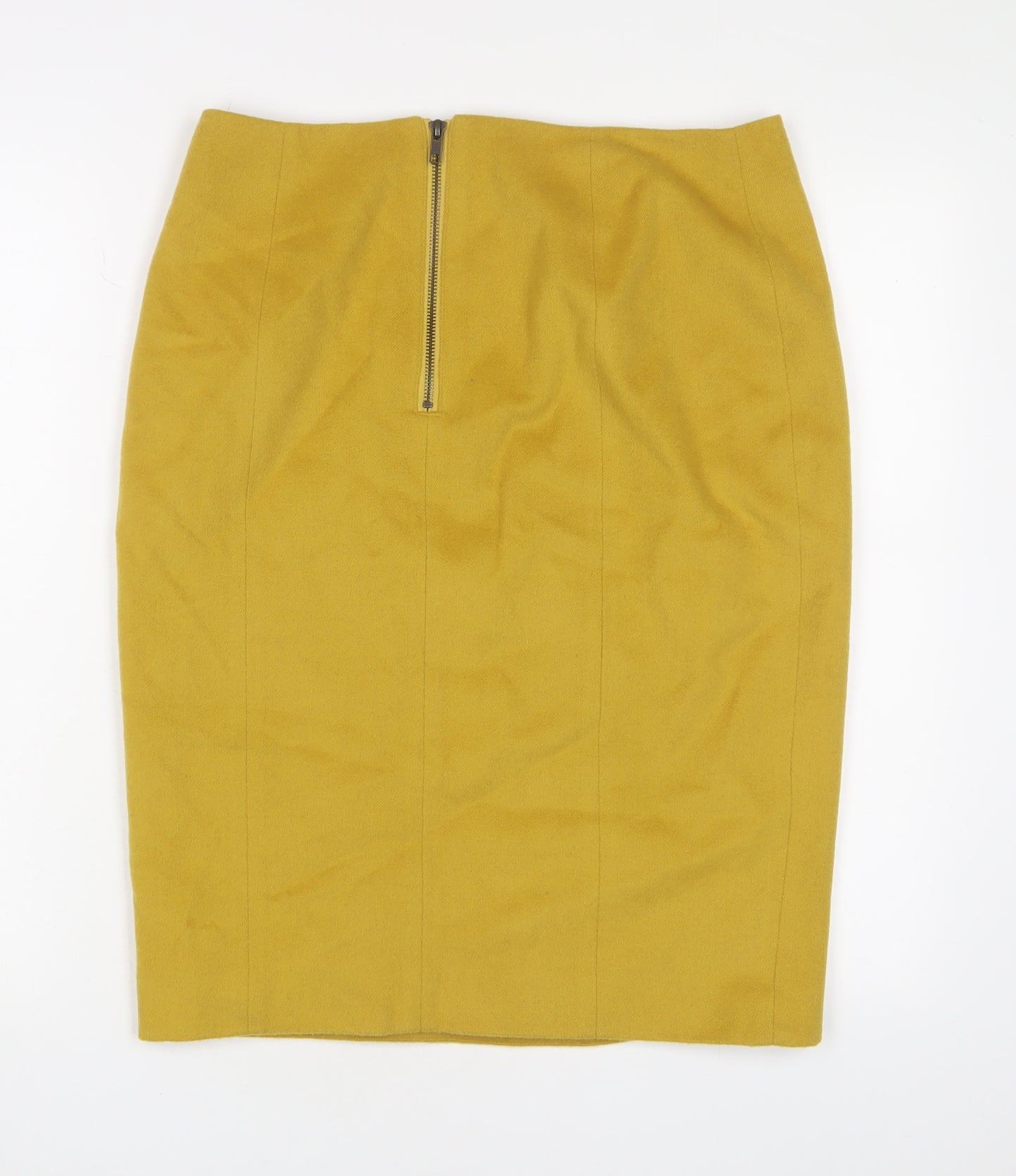 Hobbs Women's Yellow Pencil Skirt UK Size 12