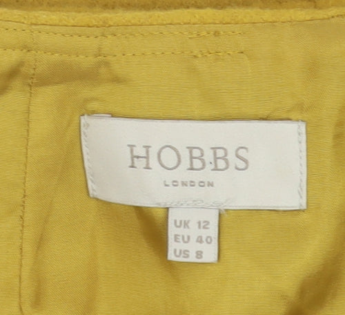 Hobbs Women's Yellow Pencil Skirt UK Size 12