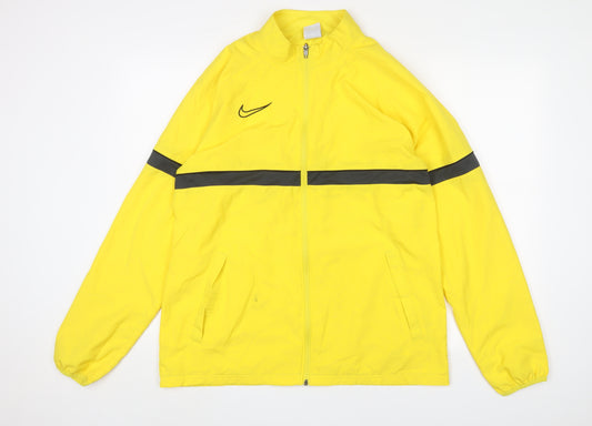 Nike Men's Yellow Windbreaker Jacket L