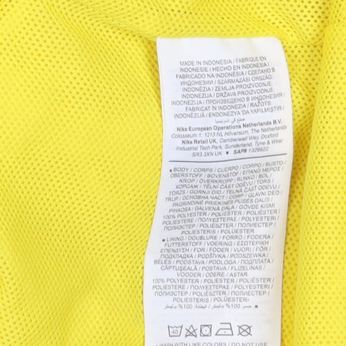 Nike Men's Yellow Windbreaker Jacket L