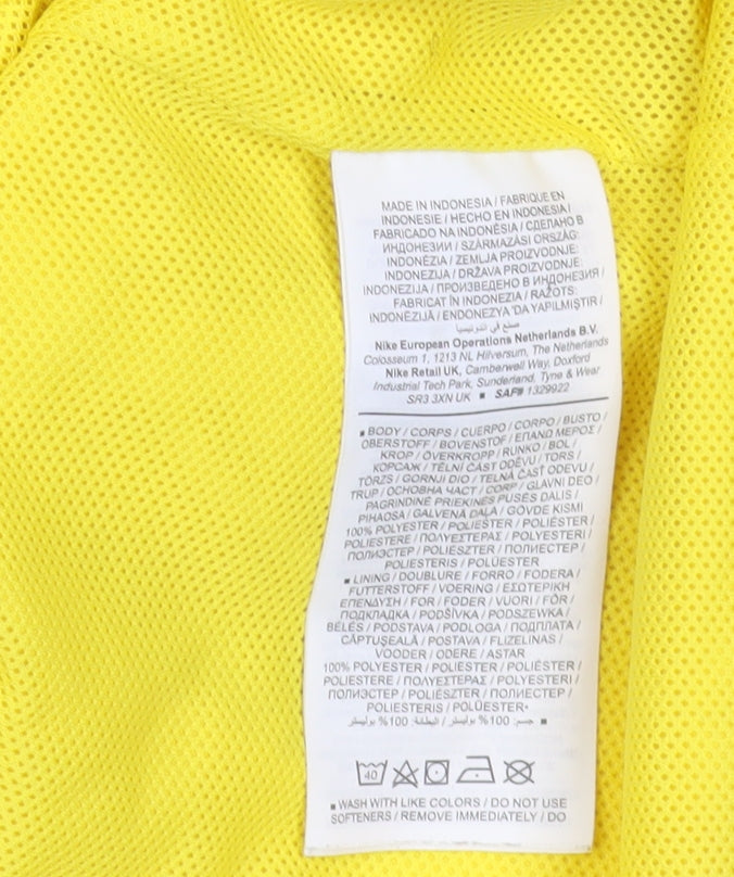 Nike Men's Yellow Windbreaker Jacket L