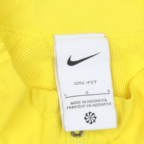 Nike Men's Yellow Windbreaker Jacket L