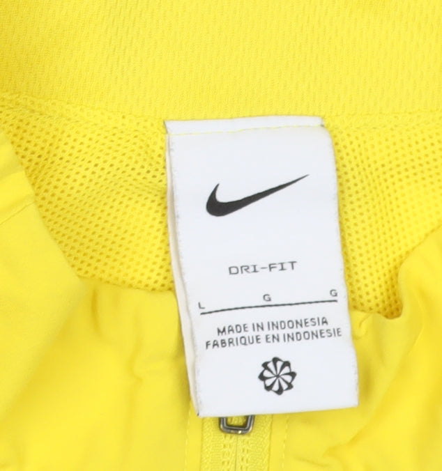 Nike Men's Yellow Windbreaker Jacket L