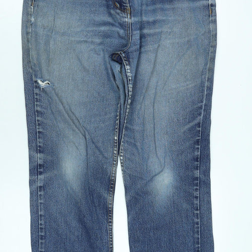 Cotton Traders Men's Blue Straight Leg Jeans Size L