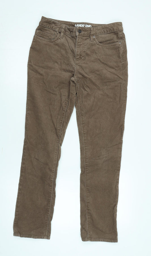 Lands' End Women's Brown Corduroy Trousers Size 10