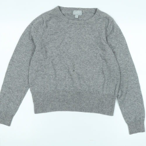 Pure Collection Women's Grey Cashmere Pullover, Size 14