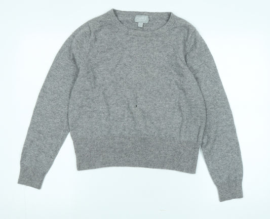 Pure Collection Women's Grey Cashmere Pullover, Size 14