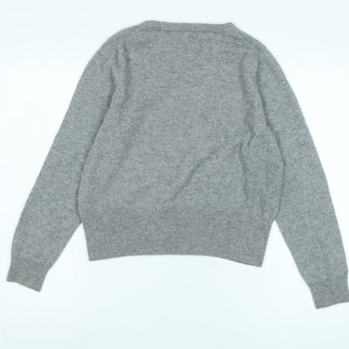 Pure Collection Women's Grey Cashmere Pullover, Size 14