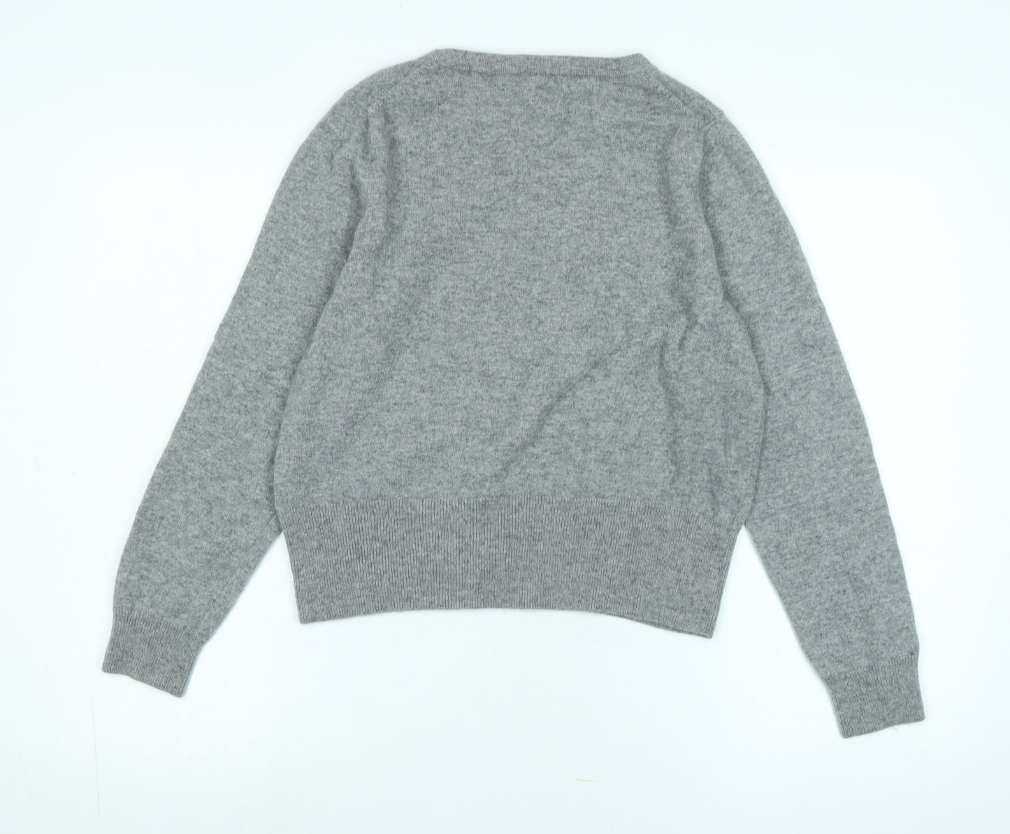 Pure Collection Women's Grey Cashmere Pullover, Size 14