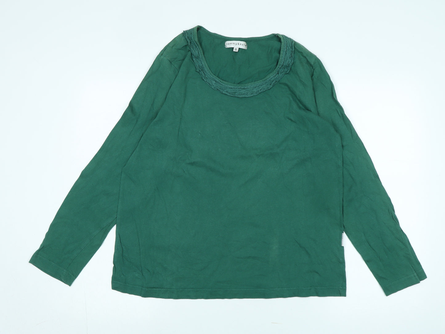 Tommy & Kate Women's Green Long Sleeve Top Size 16