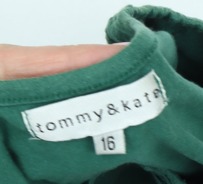 Tommy & Kate Women's Green Long Sleeve Top Size 16