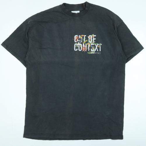 Out of Context Men's Black M Floral Graphic T-Shirt