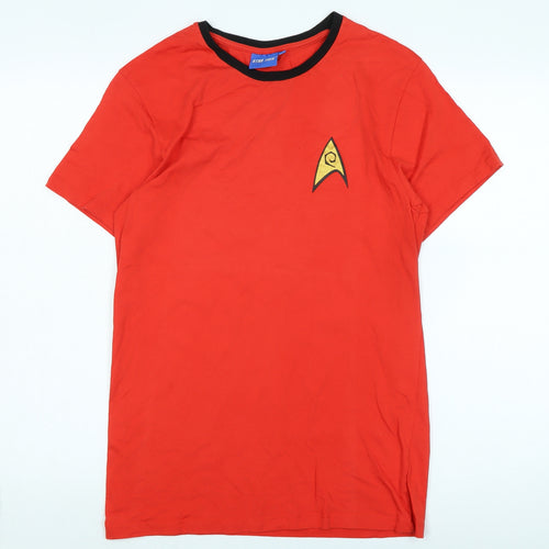 Star Trek Men's Red Crew Neck T-Shirt Size S