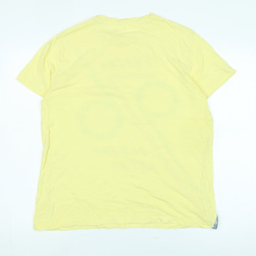 George Men's Yellow Retro Graphic T-Shirt, Size M