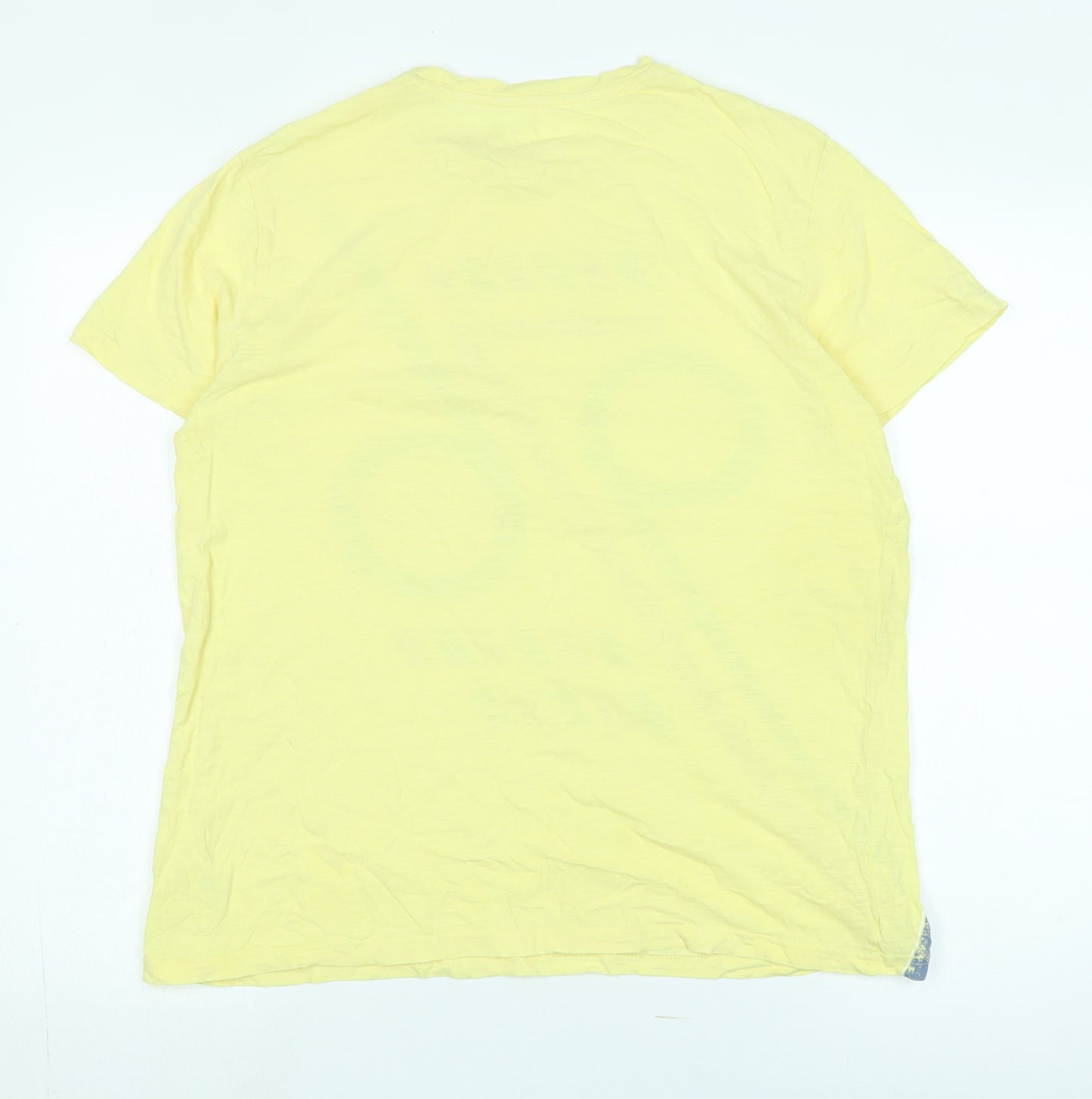 George Men's Yellow Retro Graphic T-Shirt, Size M