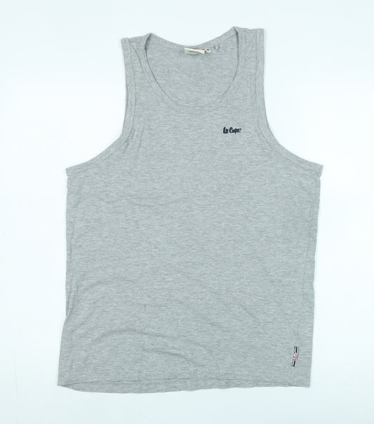 Lee Cooper Men's Grey Sleeveless Tank Top, Size M