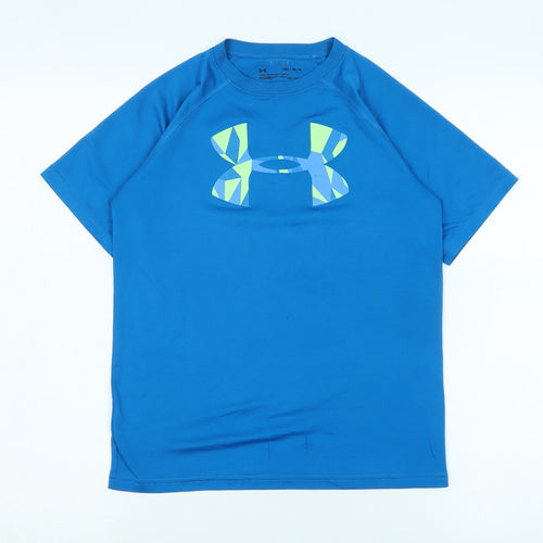 Under Armour Boys Blue T-Shirt M Sports Activewear