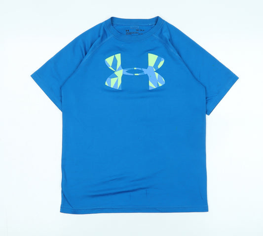 Under Armour Boys Blue T-Shirt M Sports Activewear