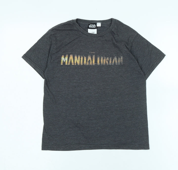 Star Wars Boys Grey Mandalorian T-Shirt 7-8 Years