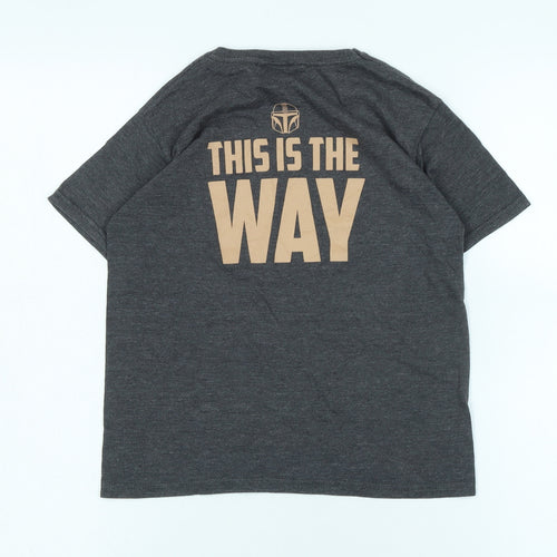 Star Wars Boys Grey Mandalorian T-Shirt 7-8 Years