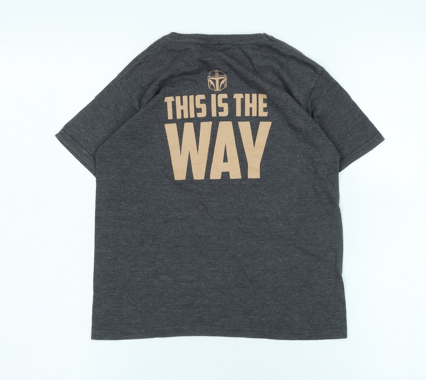 Star Wars Boys Grey Mandalorian T-Shirt 7-8 Years