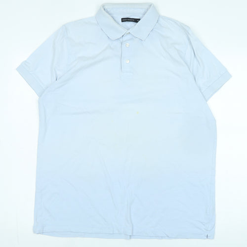 French Connection Men's Blue Polo 2XL Short Sleeve