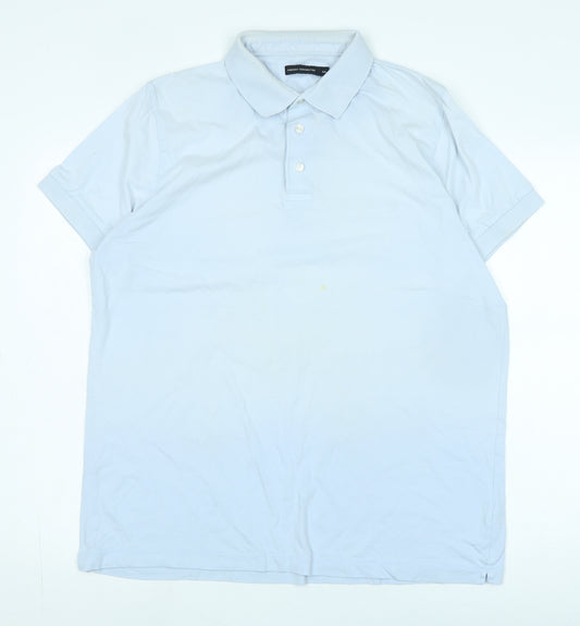 French Connection Men's Blue Polo 2XL Short Sleeve