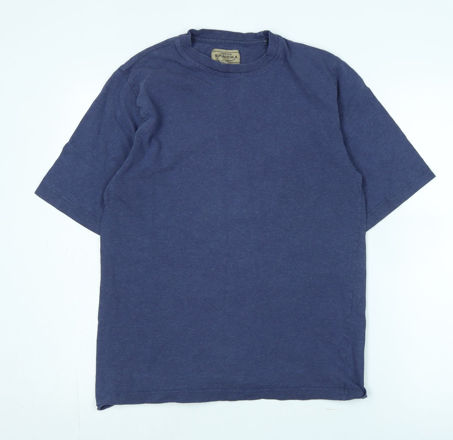 Sonoma Men's Blue Cotton T-Shirt, Regular Fit, Size S