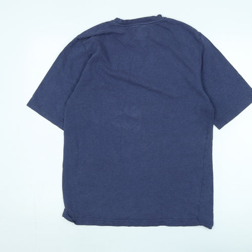 Sonoma Men's Blue Cotton T-Shirt, Regular Fit, Size S