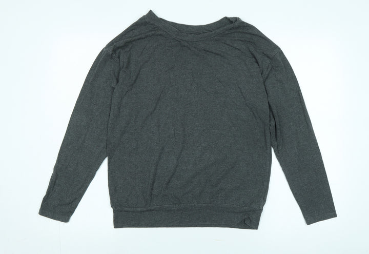 Alfani Women's Grey XS Basic Boat Neck Long Sleeve Top