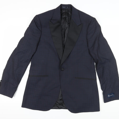 Jaeger Men's Navy Shawl Lapel Tuxedo Blazer Size 38