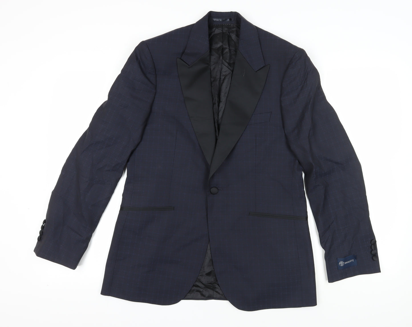 Jaeger Men's Navy Shawl Lapel Tuxedo Blazer Size 38