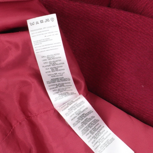 Jasper Conran Women's Red Overcoat Size 14