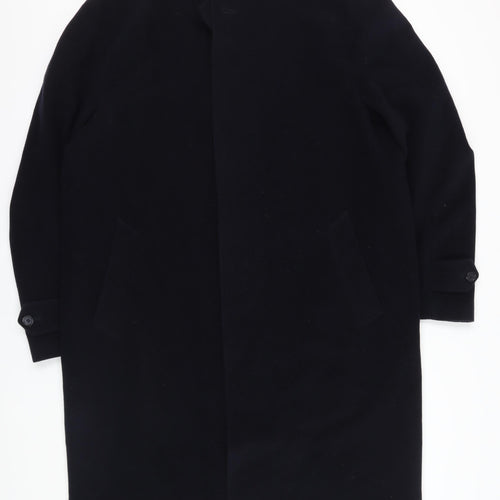 Marks and Spencer Men's Black Wool Overcoat, Size L