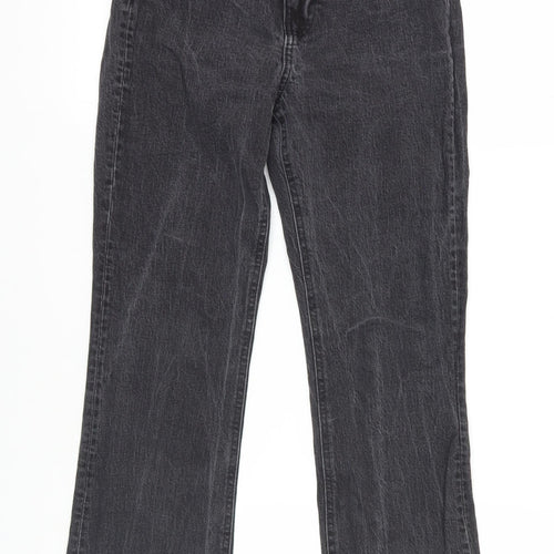 H&M Women Black Straight Jeans Size 10 Regular Stretch