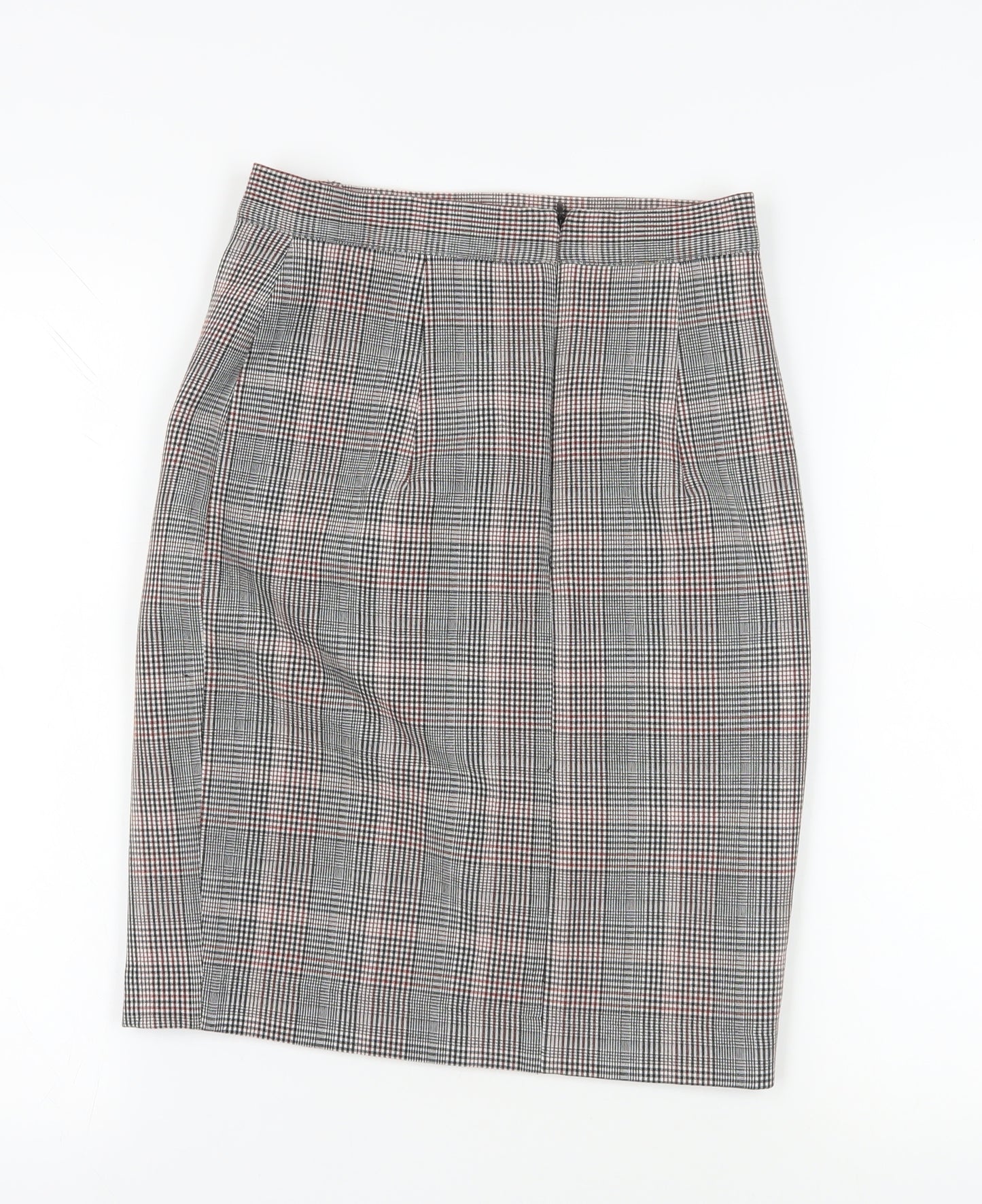 H&M Women's Multicoloured Check Pencil Skirt Size 6