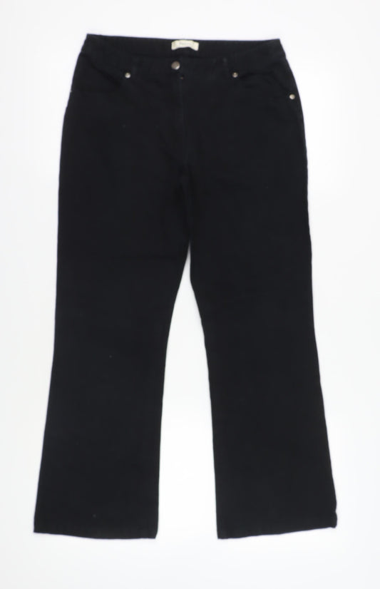 Precis Women's Black Wide-Leg Jeans, Size 14