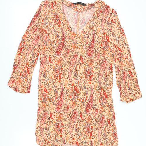 Zara Woman Paisley Shift Dress, Women's Size 8, Multicoloured