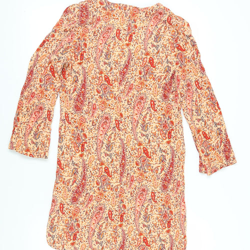 Zara Woman Paisley Shift Dress, Women's Size 8, Multicoloured