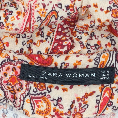 Zara Woman Paisley Shift Dress, Women's Size 8, Multicoloured