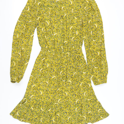 Marks and Spencer Women Yellow Floral Fit & Flare Dress