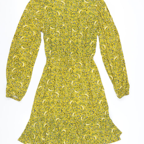 Marks and Spencer Women Yellow Floral Fit & Flare Dress