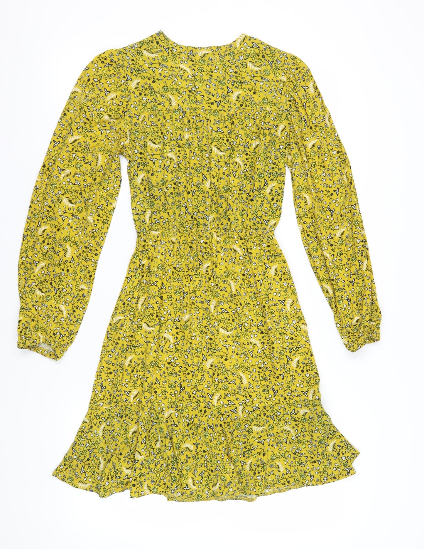 Marks and Spencer Women Yellow Floral Fit & Flare Dress