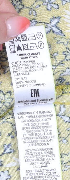 Marks and Spencer Women Yellow Floral Fit & Flare Dress