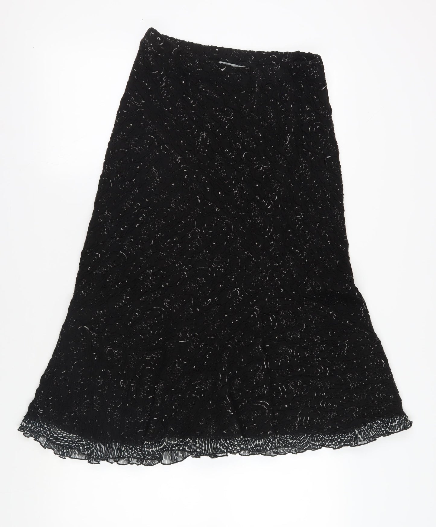 Marks & Spencer Women's Black Midi A-Line Skirt Size 12