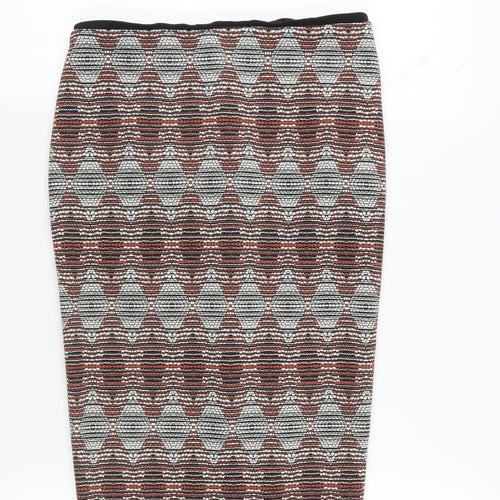 Marks and Spencer Geometric Pencil Skirt, Size 10, Multicoloured